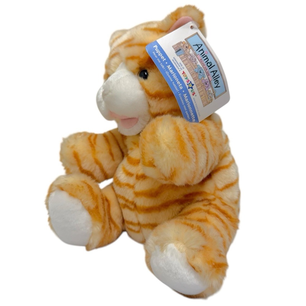 Vintage 2000 Animal Alley Toys R Us Exclusive Orange Tabby Cat Kitty Puppet NWT